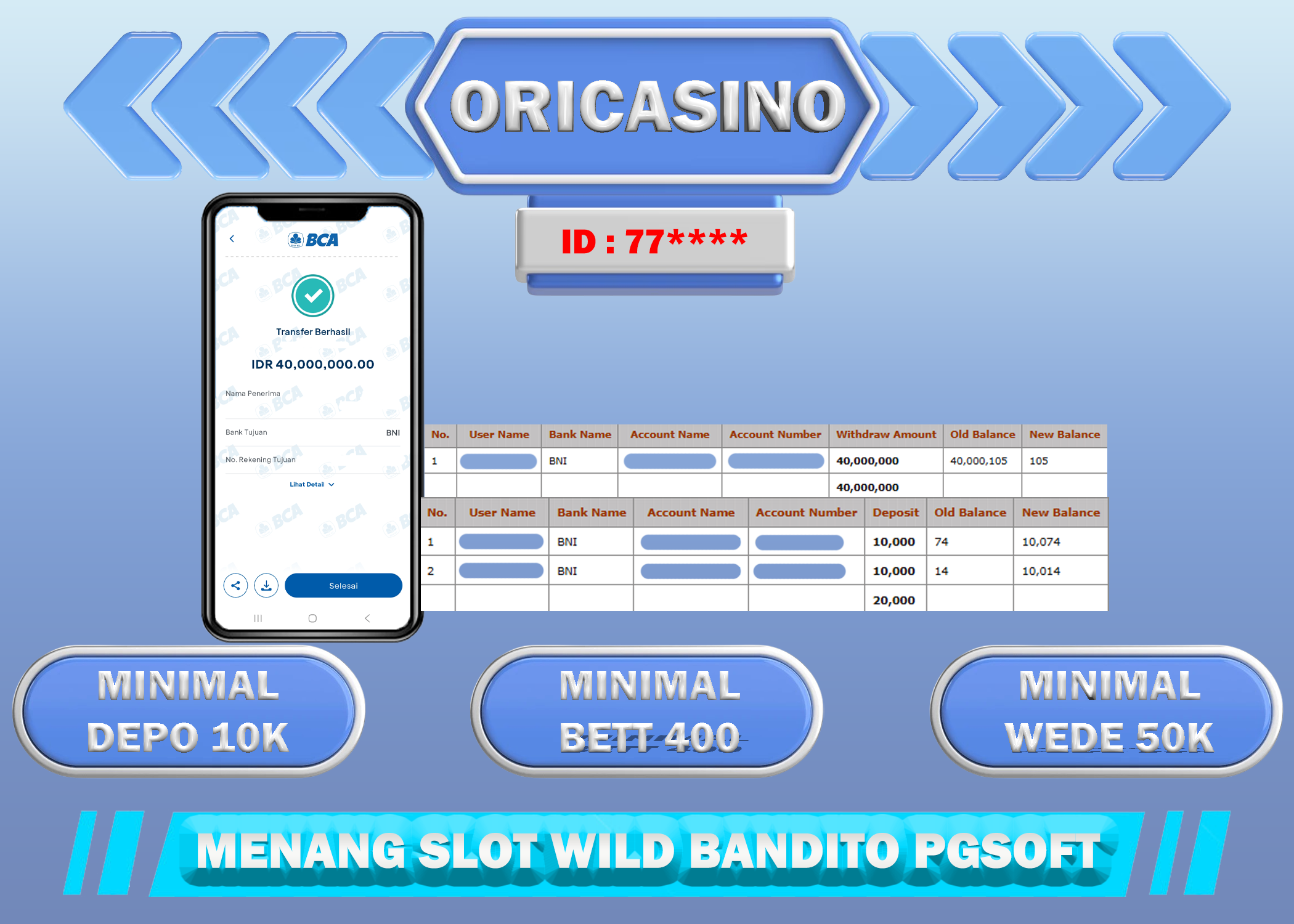 BUKTI KEMENANGAN SLOT W1LD BANDITO PGSOFT